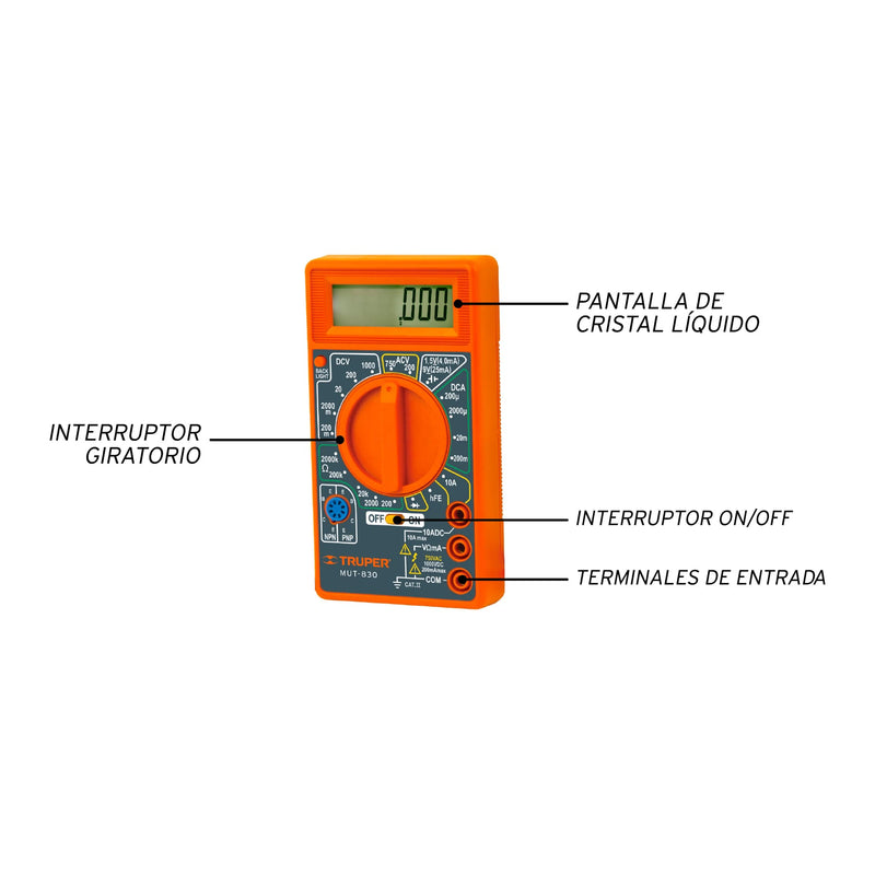 MULTITESTER DIGITAL TRUPER CASERO