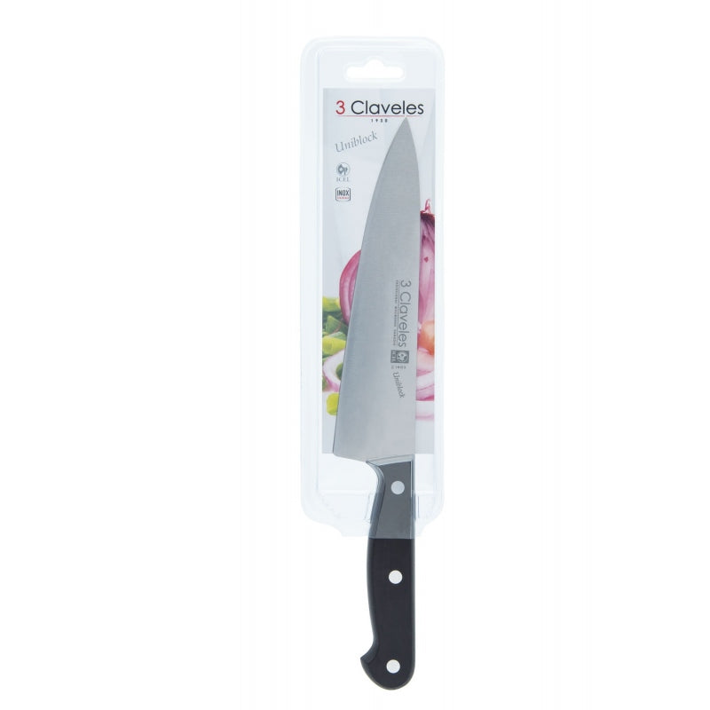 Cuchillo  Uniblock 18 cm cocinero. 3 Claveles.